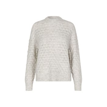 Saanour Pointelle Sweater White Mel. | Samsoe Samsoe