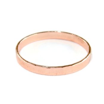 Ring breed gehamerd Rose Gold | Gnoes