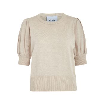 Liva Knit Tee Sand Grey Melange | Minus