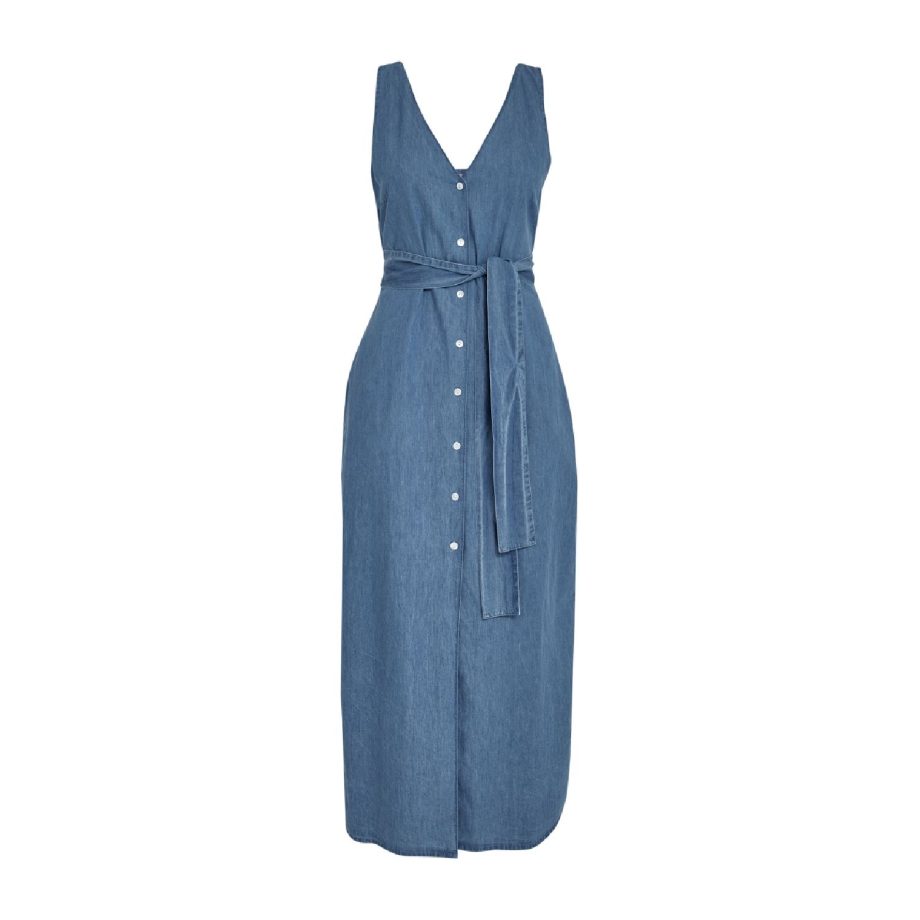 Allison Chamray Maxi Dress Light Blue Wash | Peppercorn