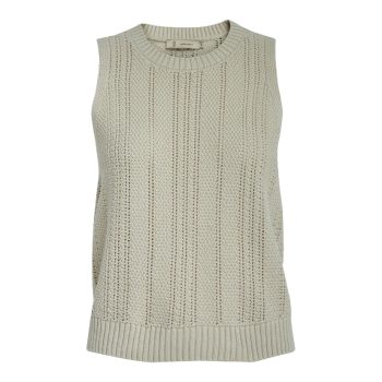 Aida Sleeveless Knit Top Whitecap Grey | Peppercorn