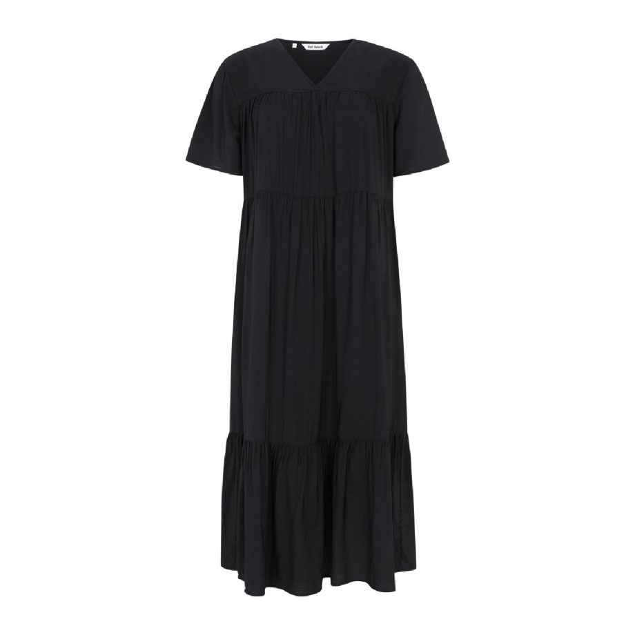 Freja Midi Dress Black | Soft Rebels