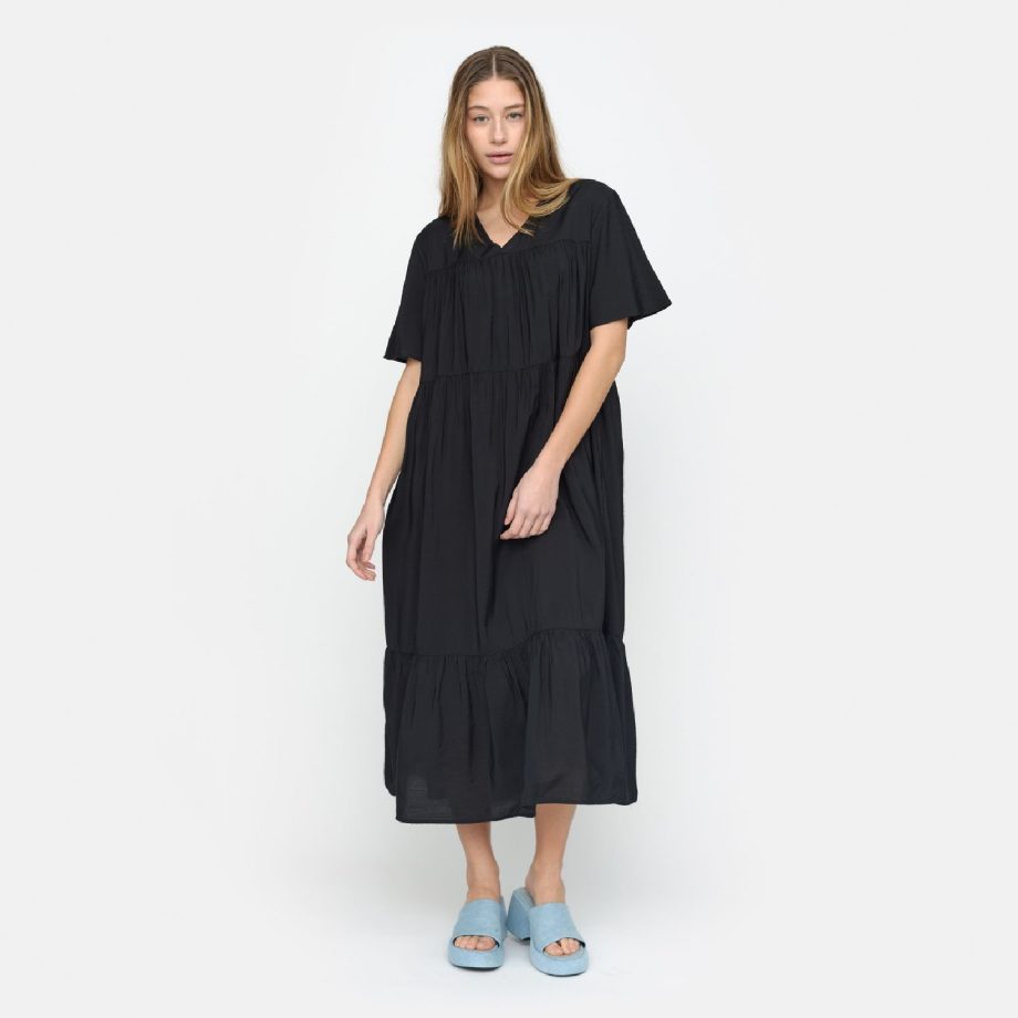 Freja Midi Dress Black | Soft Rebels