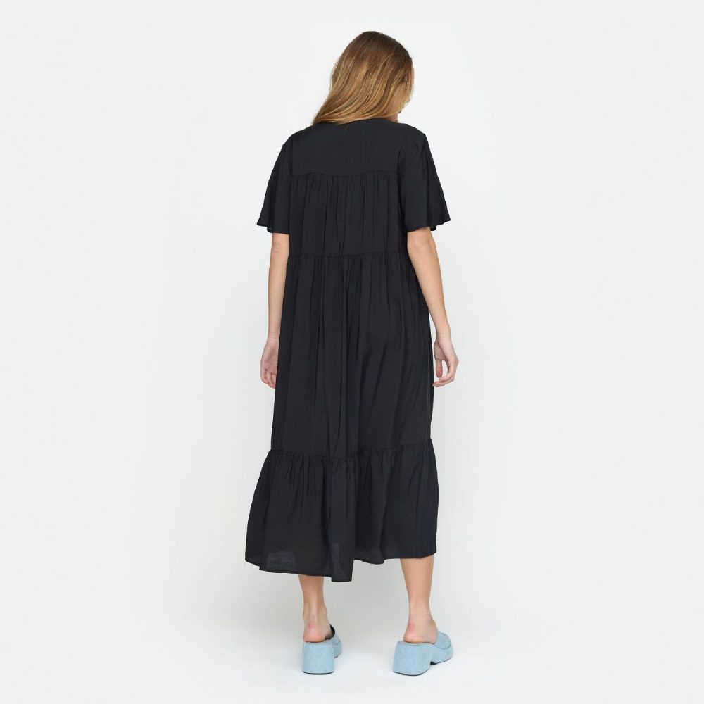 Freja Midi Dress Black | Soft Rebels