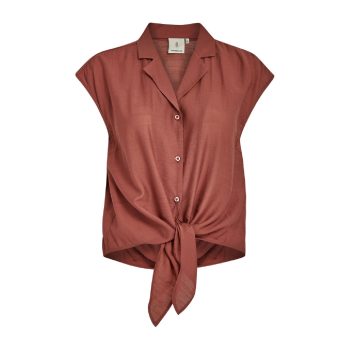 Naline Sleeveless Shirt Brandy Brown | Peppercorn