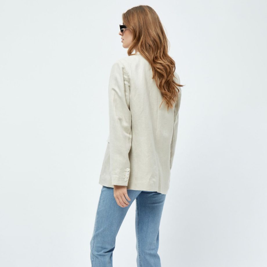 Auguste Linen Blazer Nomad Sand Melange | Minus