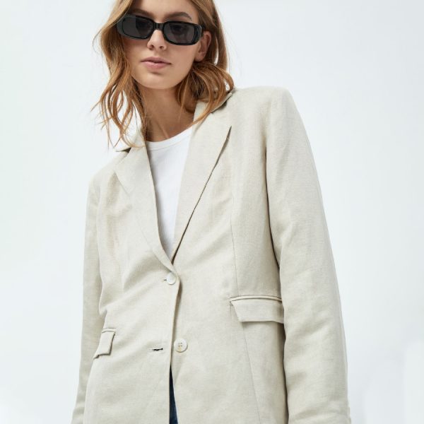 Auguste Linen Blazer Nomad Sand Melange | Minus