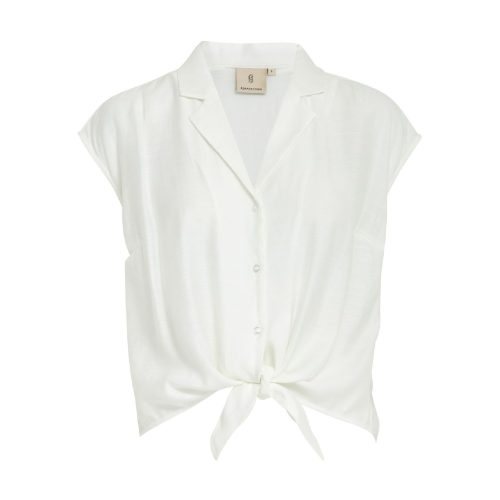 Naline Sleeveless Shirt White | Peppercorn