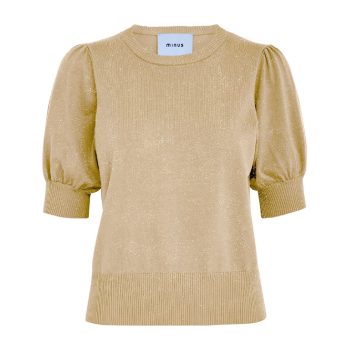 Liva Knit Tee Medal Gold Metallic | Minus