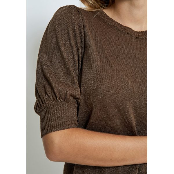 Liva Knit Tee Dark Earth Metallic | Minus - Afbeelding 5