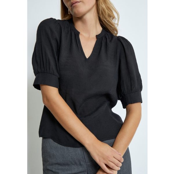 Beckett V-neck Blouse Black | Peppercorn - Afbeelding 4