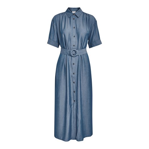 Bessie Shirt Maxi Dress Light Denim | Peppercorn