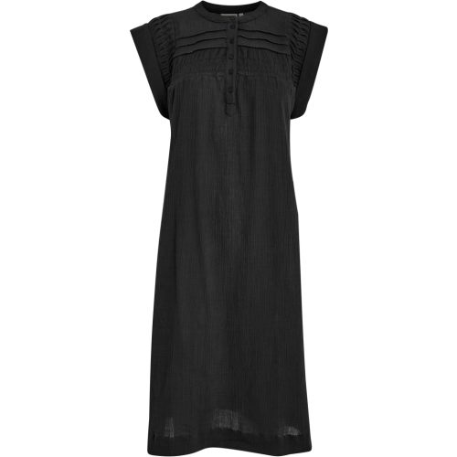 Adeline Wide Cuff Dress Black | Peppercorn