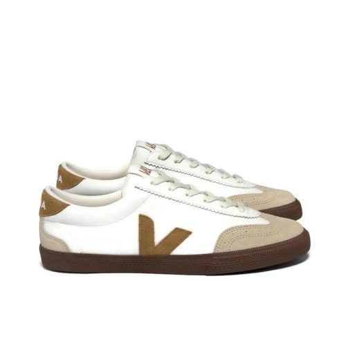 Volley Leather White Tent Bark | VEJA
