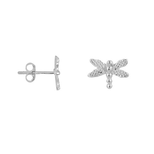Mini Dragonlfy stud earring Silver | Betty Bogaers