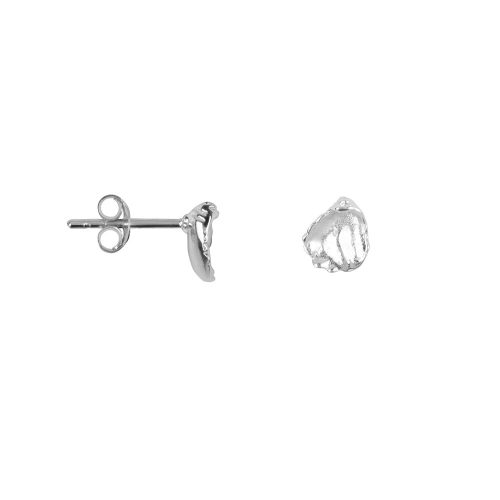 Mini Oyster stud earring Silver | Betty Bogaers
