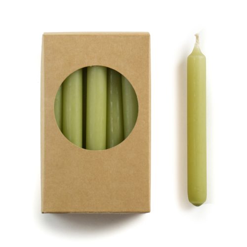 Olive green Potloodkaars | Rustik Lys