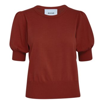 Liva Knit Tee Madder Brown | Minus