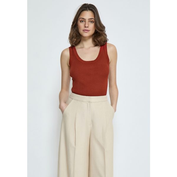 Tana Top Red Ochre | Peppercorn - Afbeelding 2