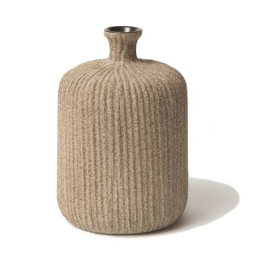 Vase Bottle M Sand Medium 11cm | Lindform