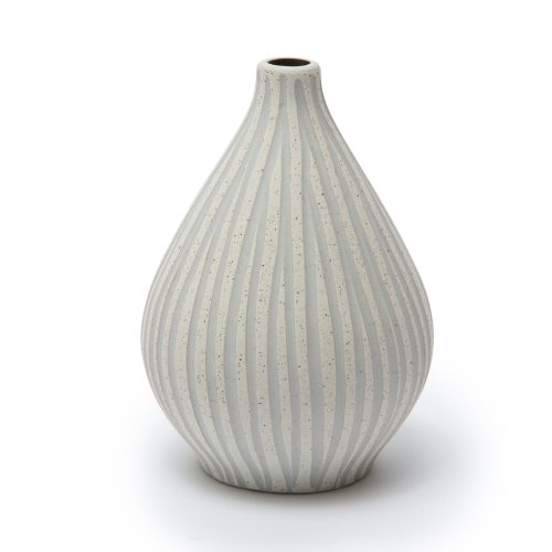 Vase Kobe Sand White Stone Stripe 9,5cm | Lindform