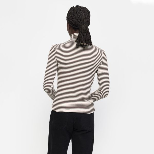 Fenja Stripe Rollneck Morel | Soft Rebels