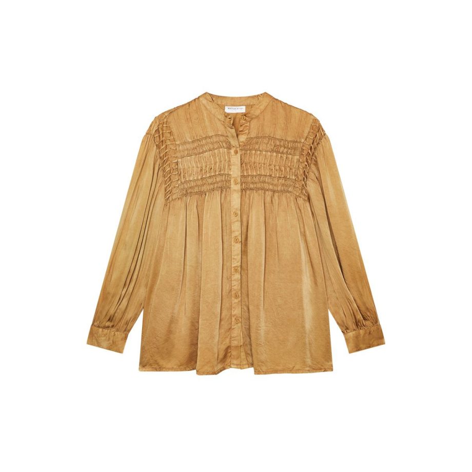 Aida Mustard Blouse | Maison Hotel