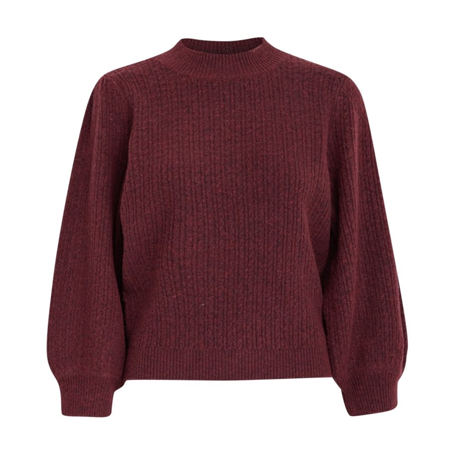 Chia GRS 3/4 Sleeve Knit Pullover Andorra Red | Peppercorn