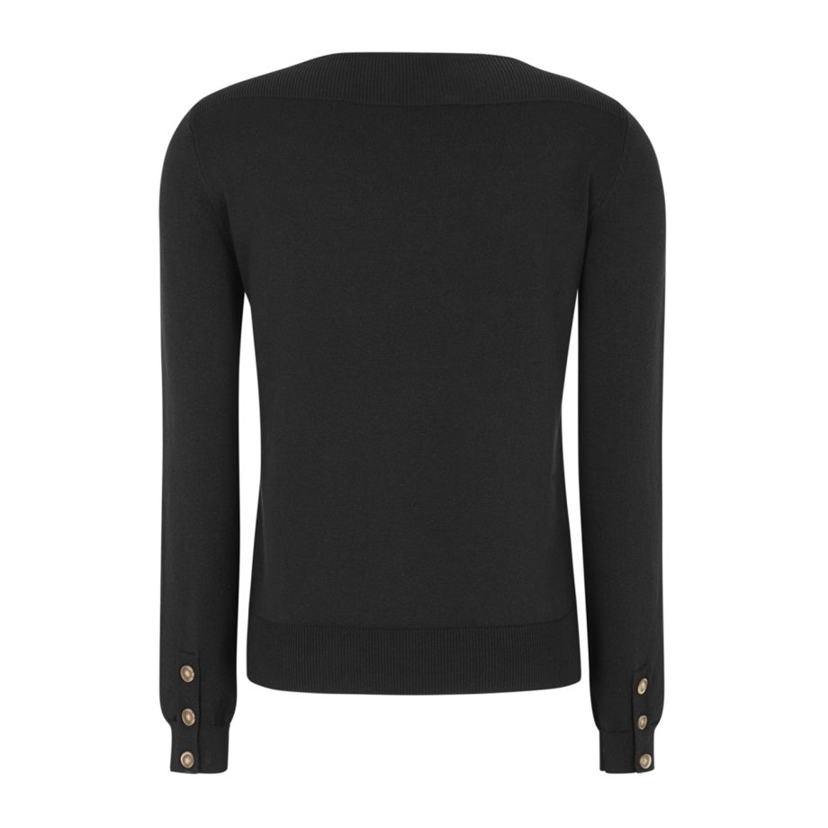 Epira Boatneck Knit Black | Soft Rebels