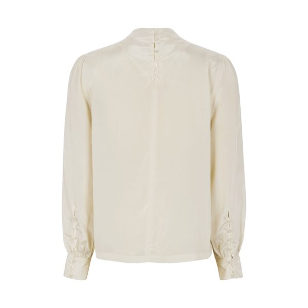 Nikki Highneck Blouse Arctic Wolf | Soft Rebels