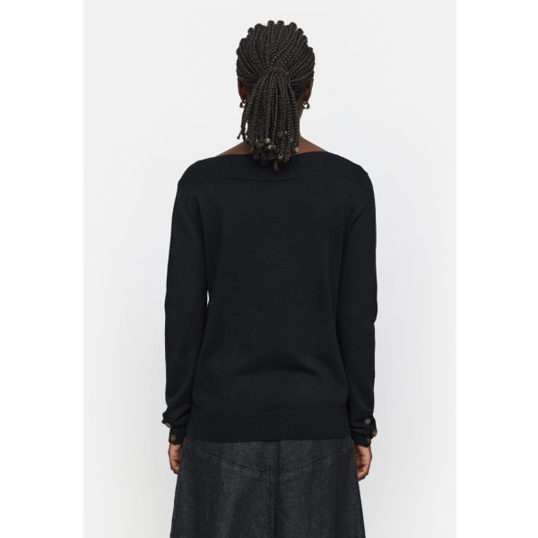 Epira Boatneck Knit Black | Soft Rebels - Afbeelding 3