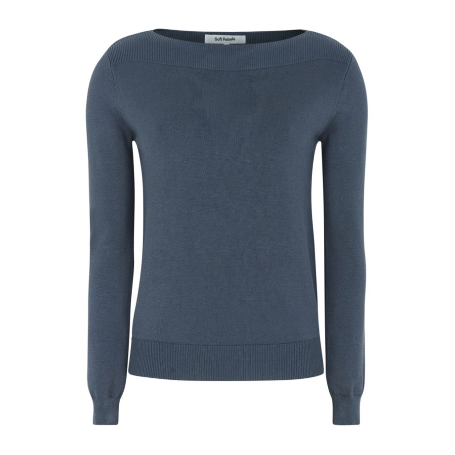 Epira Boatneck Knit Ombre Blue | Soft Rebels