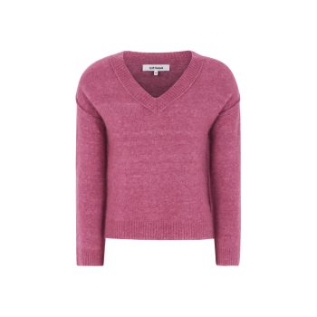 Allison V-neck Knit Rose Wine Melange | Soft Rebels