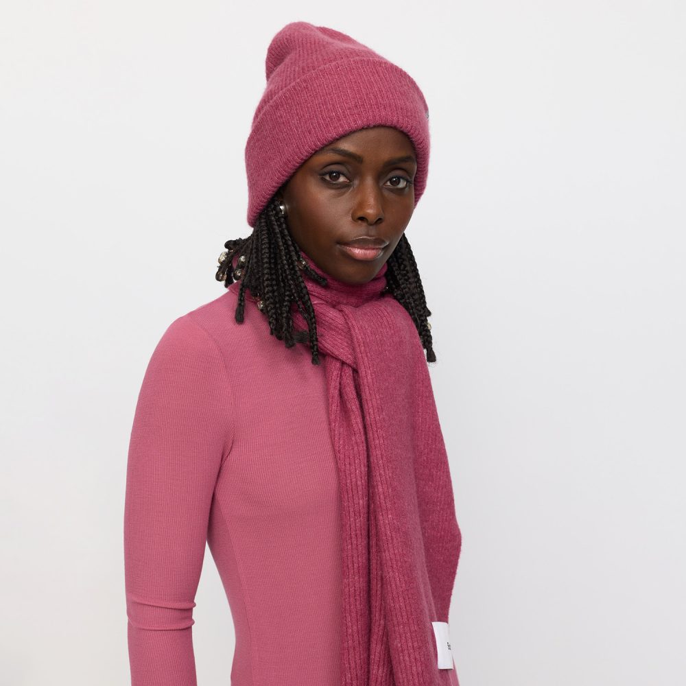 Allison Beanie Rose Wine Melange | Soft Rebels