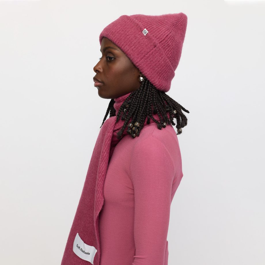 Allison Beanie Rose Wine Melange | Soft Rebels