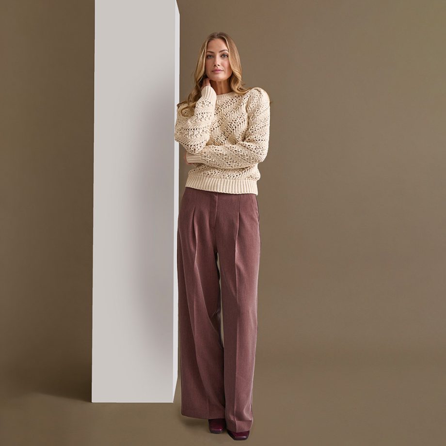 Tashia Wide Pant Andorra Red Melange | Peppercorn