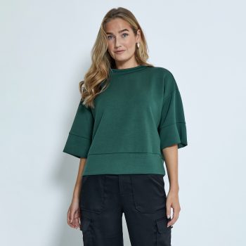 Dicette Half Sleeve Blouse Jungle Green | Peppercorn