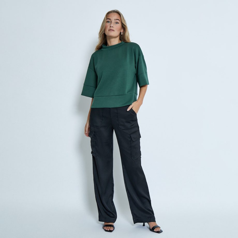 Dicette Half Sleeve Blouse Jungle Green | Peppercorn