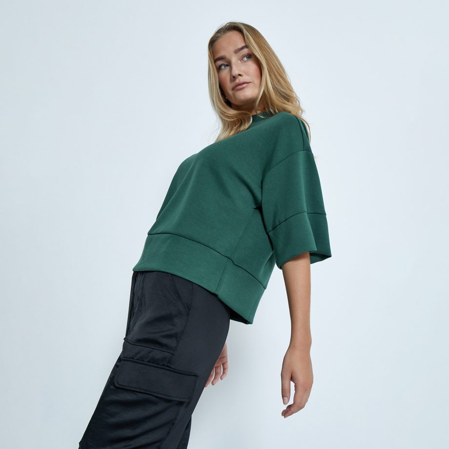 Dicette Half Sleeve Blouse Jungle Green | Peppercorn