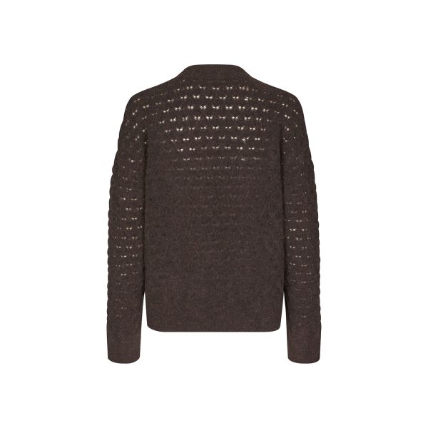 Saanour Pointelle Sweater Chocolate Torte | Samsøe Samsøe