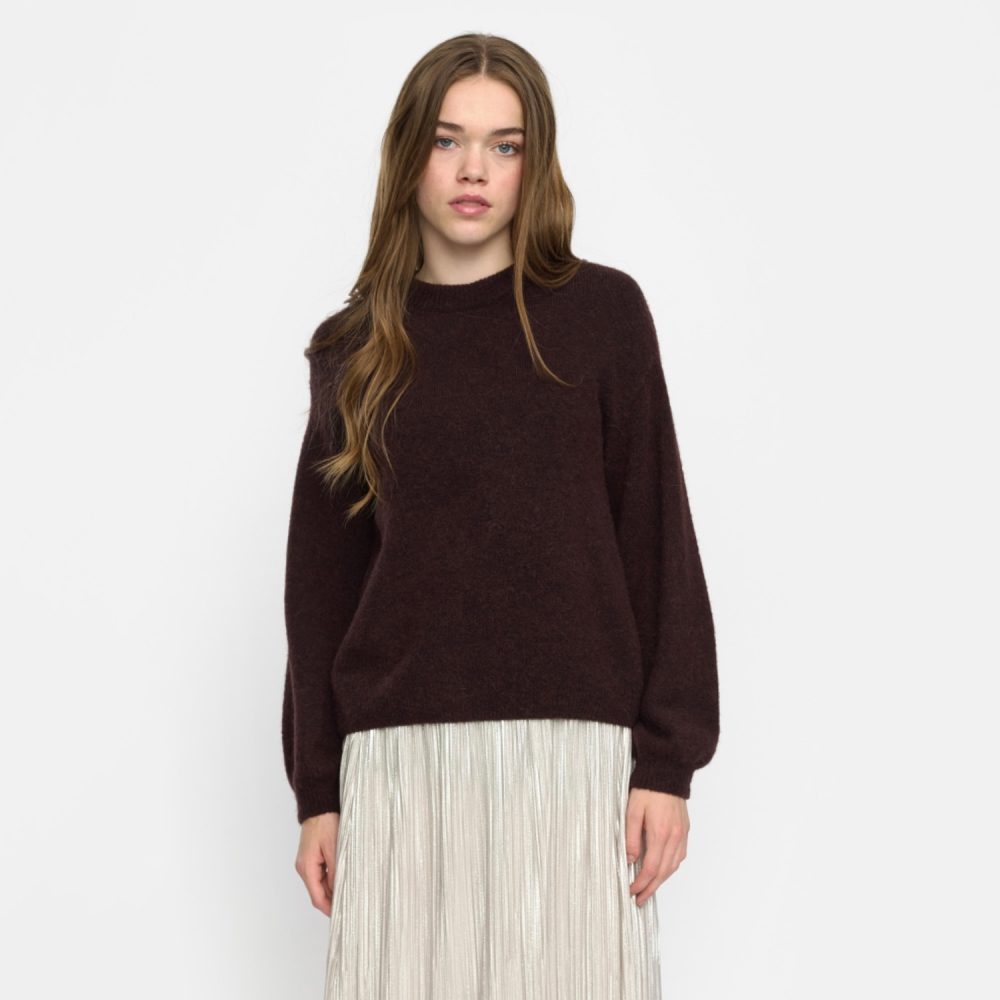 Allison Knit Chocolate Plum Melange | Soft Rebels