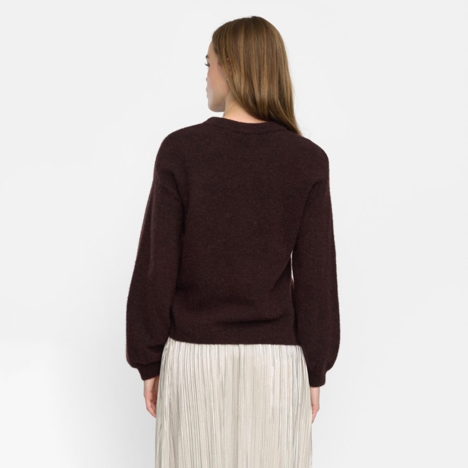 Allison Knit Chocolate Plum Melange | Soft Rebels