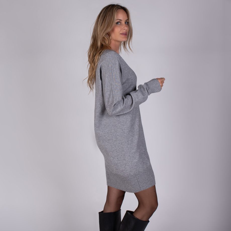 Larvik Dress Grey Melange | The Clothed