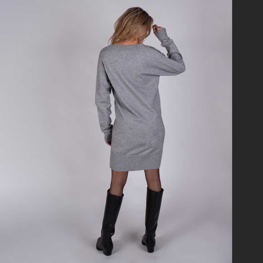 Larvik Dress Grey Melange | The Clothed