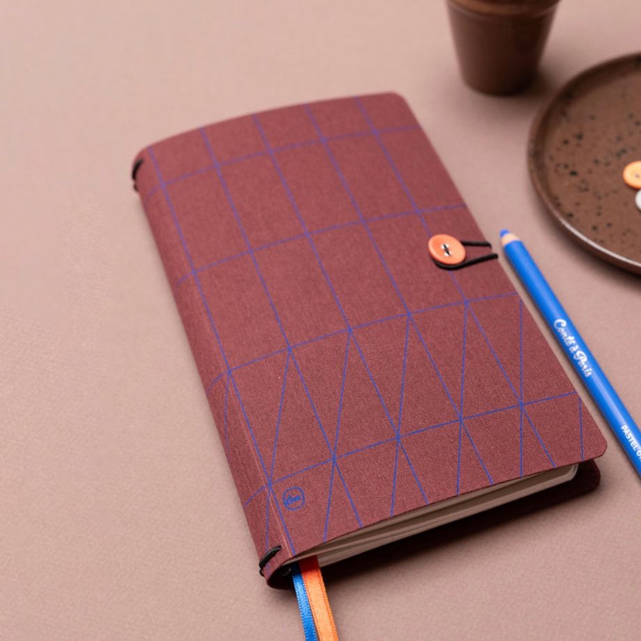 Agenda met knoop Brunette Blue | Tinne+Mia