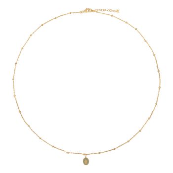 Maria Necklace Gold Plated Green | Betty Bogaers