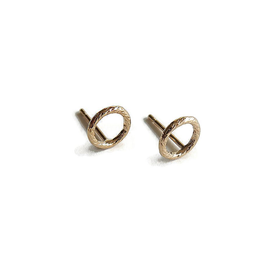 Earstuds gold filled mini sparkling circle | Gnoes