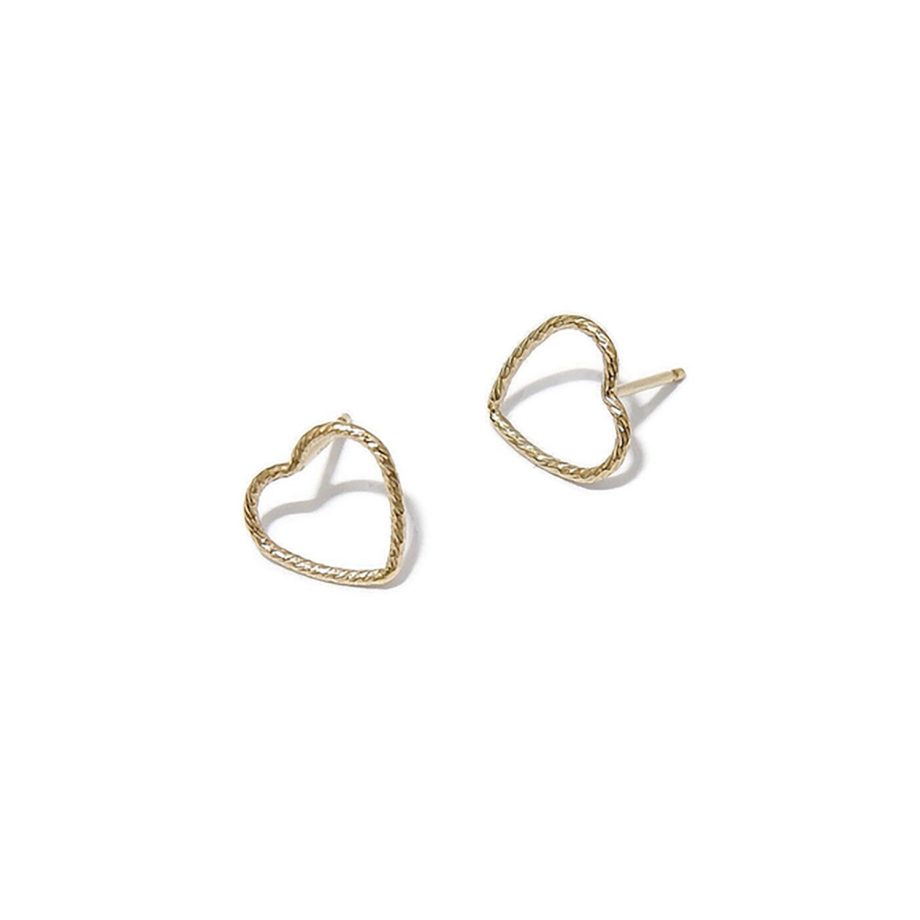 Earstuds gold filled mini sparkling heart | Gnoes