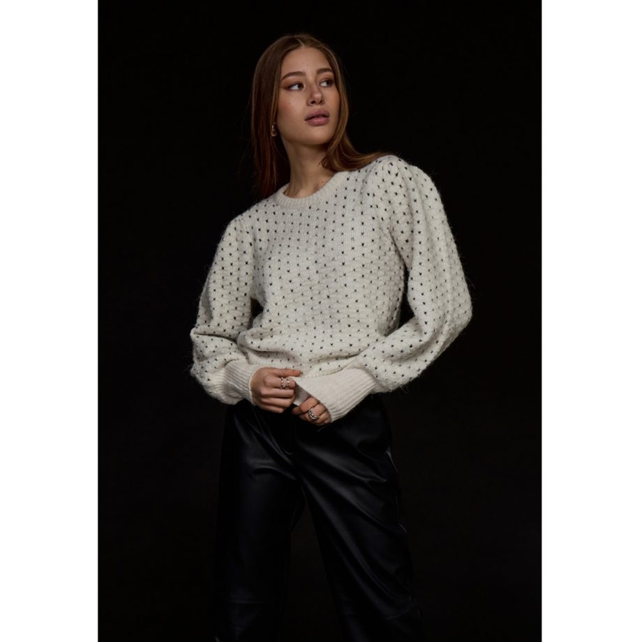 Elja Knit Pullover Light Birch | Minus