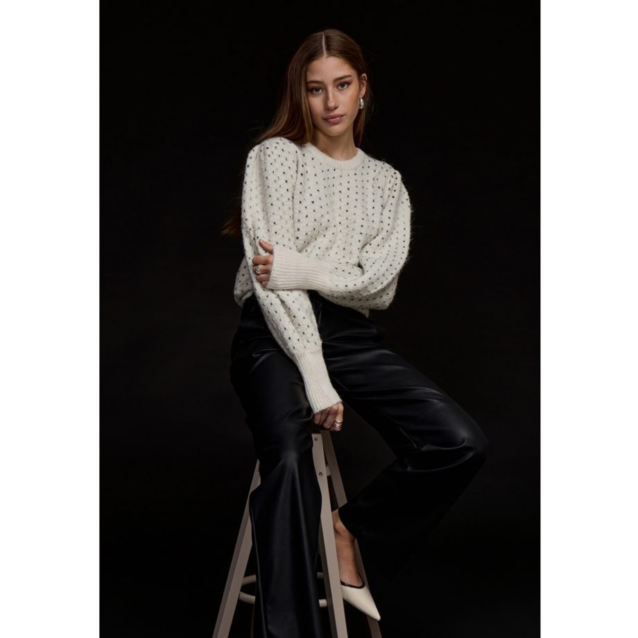 Elja Knit Pullover Light Birch | Minus